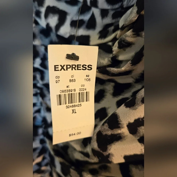 Express Leopard Print Ruched Corset - Picture 5 of 7